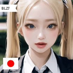 JP blonde school uniform student BLZJ