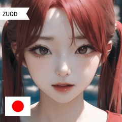 JP red tomboy girl ZUQD