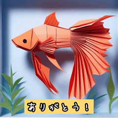折纸风格的热带鱼