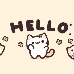 Cute Cat Daily Greetings Stickers