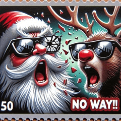 "Funky Santa & Reindeer with Shades!"