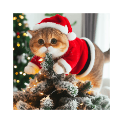 クリスマスな猫。