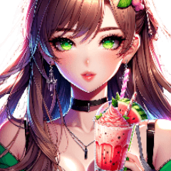 loves watermelon flavored shakes.