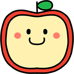 The funny face animation [ fruits ]