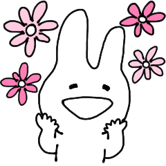 rabbit anime sticker