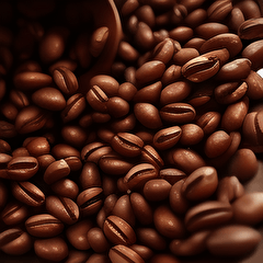 realistic coffee beans