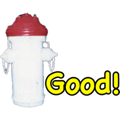 cororful fire-hydrants