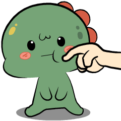 Green Dino 2 : Animated Stickers