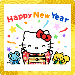 Hello Kitty New Year's Animated Stickers