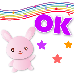 Q Pink Rabbit-Practical greeting*.*