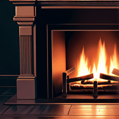 realistic fireplace