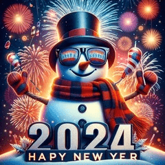 Cool Snowman New Year Stamps!