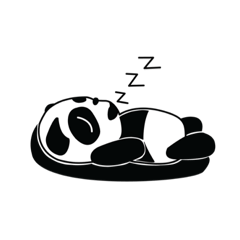 Lazy Panda B&W
