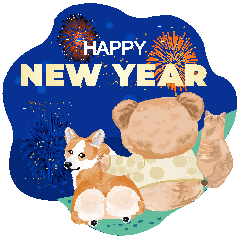 cute bear:happy new year