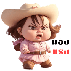 Funny Cowgirl (Big Stickers)