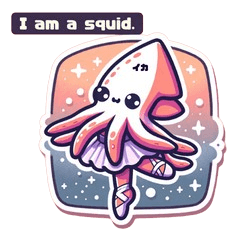 Fall in Love with Squid Stickers 2