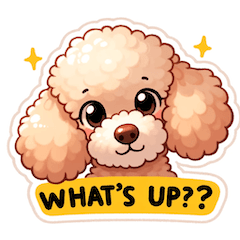"Poodle Cheer - Expressive Stickers"