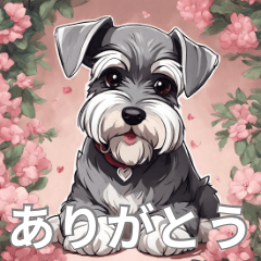 Schnauzer dogs stickers