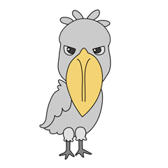 shoebill stork stamp