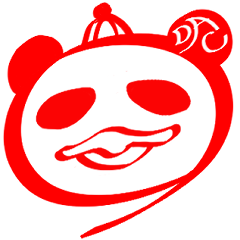 Unique panda sticker