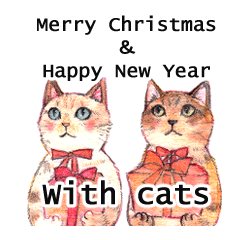 Christmas & Happy new year with Cats