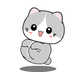 Baby Grey Cat 4 : Animated Stickers