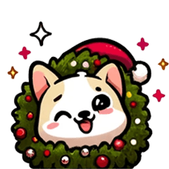 Bo-Bo cute dog Merry Christmas