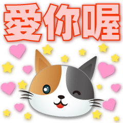 cute Calico cat- Practical Greeting  *.*
