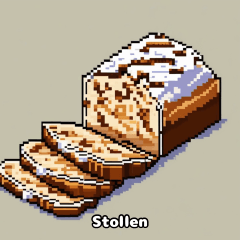パンのピクセルアートです