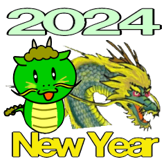 Big 2024 New Year's sticker