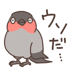 Wild Birds joke sticker in Japanese