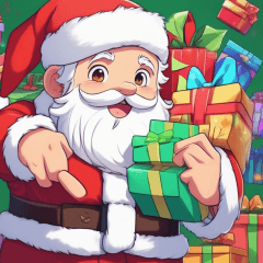 santa claus and gifts