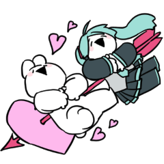 Hatsune Miku x Over Action Rabbit – LINE stickers | LINE STORE