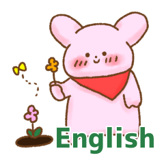 Hokkori Rabbit sticker English