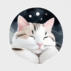 Good night cat Sticker