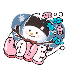 cute snowman stiker