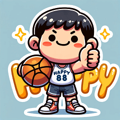 Slam Dunk Fun - Cute Basketball Stickers