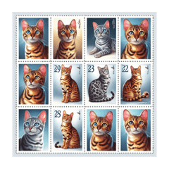 ベンガル猫ちゃんのんの切手スタンプ