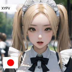 JP Blonde maid outfit girlfriend XYPV
