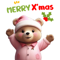 Bear Santa Claus, Christmas, cute