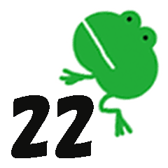 Green little frog 22