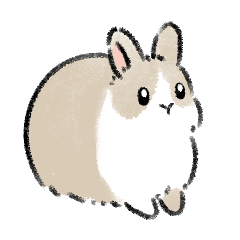 Adults can use it Rabbit Simple Sticker