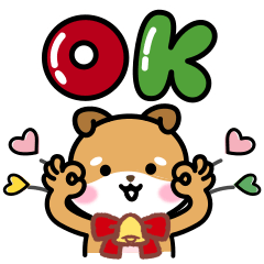 Cute dog kitty's colorful sticker