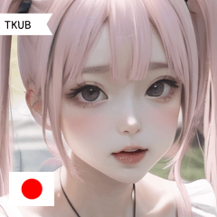 JP cute pink dress girl TKUB