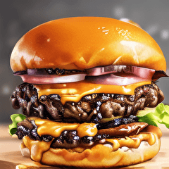 delicious looking hamburger