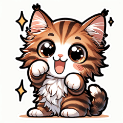 Cute maine coon kitten series