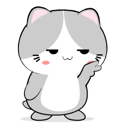 Baby Grey Cat 5 : Animated Stickers