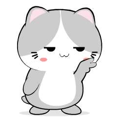 Baby Grey Cat 5 : Animated Stickers