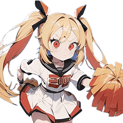 Blonde Twin-Tail Cheerleaders:Jin MaLi!