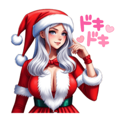 beautiful girl Santa Claus